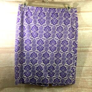 J. Crew Purple printed Skirt